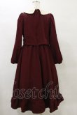 画像2: m petit by misako / サンリオキャラクターズコラボ マイメロディワッペン付きワンピース M ボルドー H-25-05-23-082-LO-OP-NS-ZH (2)