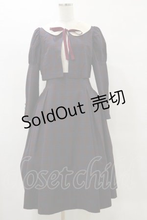 画像: Maison de FLEUR Petite Robe canone / クロエが微笑むワンピース M Bordeaux H-25-05-23-083-EL-OP-NS-ZH