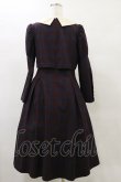 画像2: Maison de FLEUR Petite Robe canone / クロエが微笑むワンピース M Bordeaux H-25-05-23-083-EL-OP-NS-ZH (2)