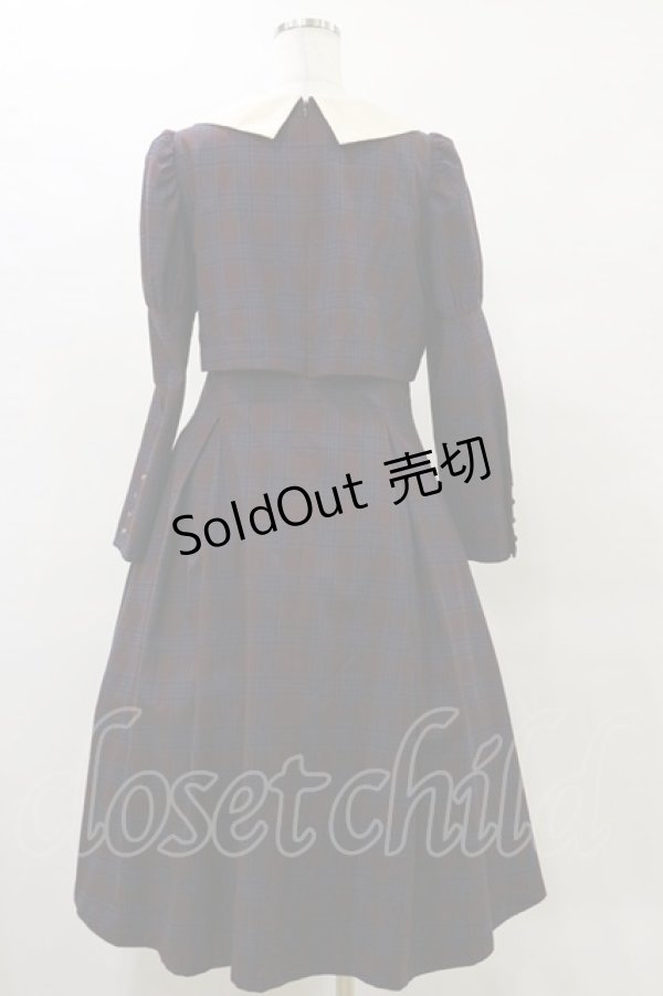 画像2: Maison de FLEUR Petite Robe canone / クロエが微笑むワンピース M Bordeaux H-25-05-23-083-EL-OP-NS-ZH (2)