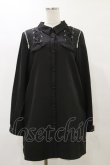 画像1: DearMyLove / レースアップ オフショルジップワンピース LL ブラック H-25-05-23-086-EL-BL-NS-ZH (1)