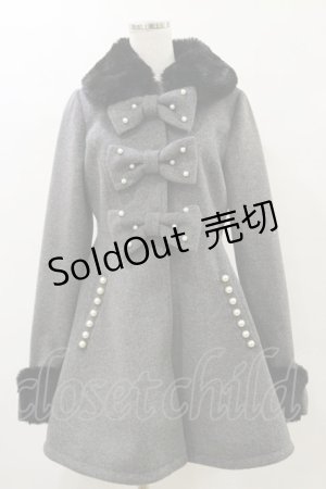 画像: Ank Rouge / おリボンドーリーコート M グレー H-25-05-23-014-CA-CO-NS-ZT-C058