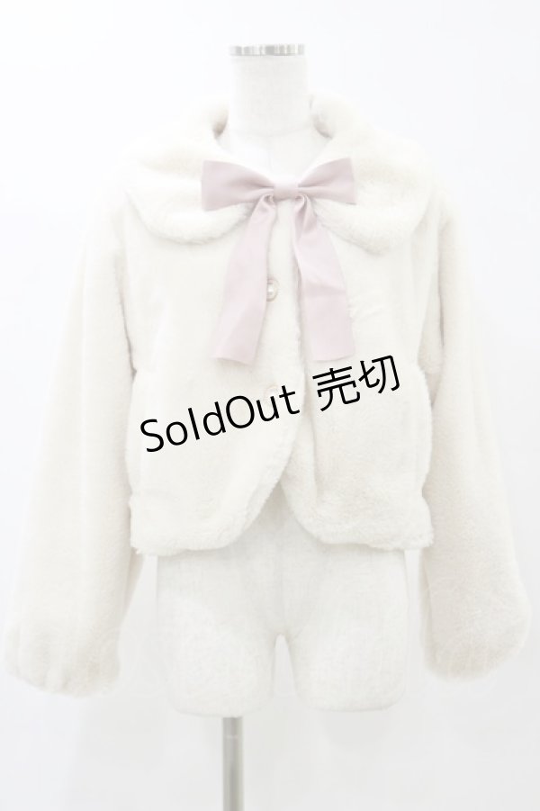 画像1: m petit by misako / サンリオキャラクターズコラボ ショートコート L アイボリー H-25-05-23-016-LO-JA-NS-ZT-C057 (1)