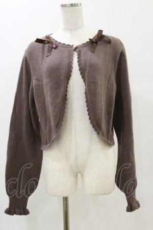 画像: m petit by misako / リボンニットボレロ L チャコール H-25-05-23-019-LO-TO-NS-ZH
