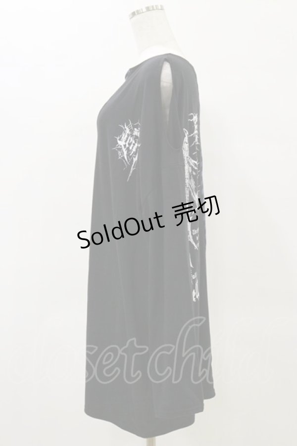 画像3: NOEMIE / クレイジー切替ボーダーTシャツ M ブラック/ブルー H-25-05-23-023-LO-TO-NS-ZH (3)