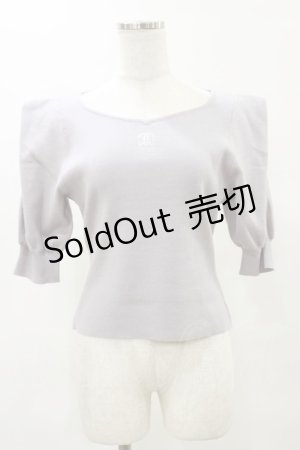 画像: Amavel / Feminine Vintage モノグラムニットトップス Free グレー H-25-05-23-024-CA-TO-NS-ZH