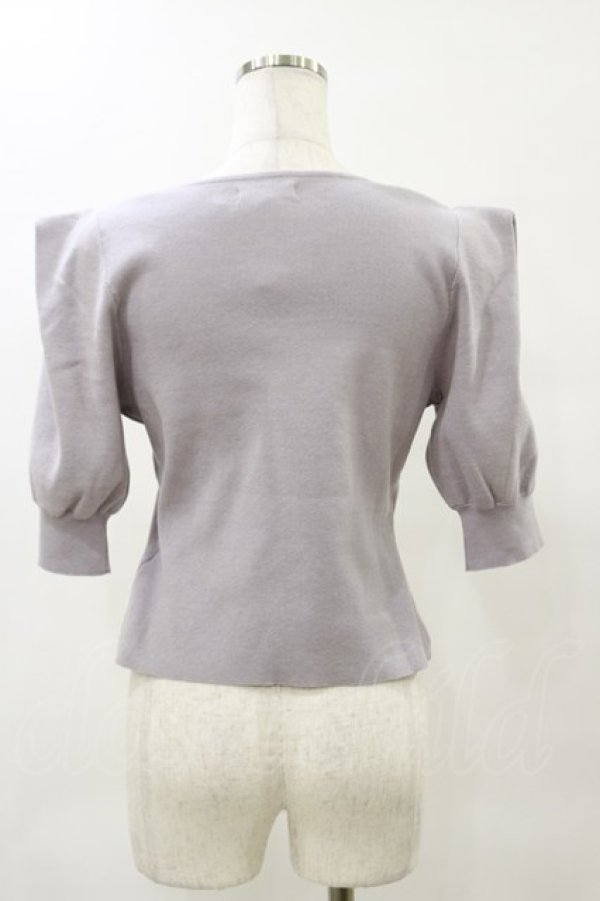画像2: Amavel / Feminine Vintage モノグラムニットトップス Free グレー H-25-05-23-024-CA-TO-NS-ZH (2)
