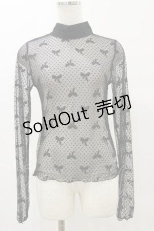 画像: axes femme POETIQUE / 2WAYリボンチュールプルオーバー M ブラック H-25-05-23-032-AX-TO-NS-ZH