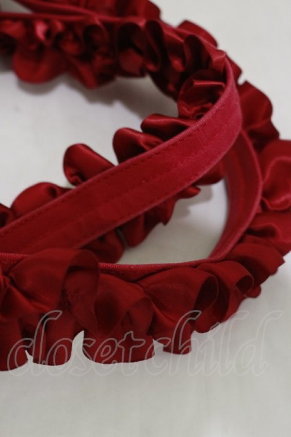 画像2: Maison de FLEUR / SnowWhite/フリルハンドルトートバッグ  レッド H-25-05-23-003-LO-BG-NS-ZH (2)