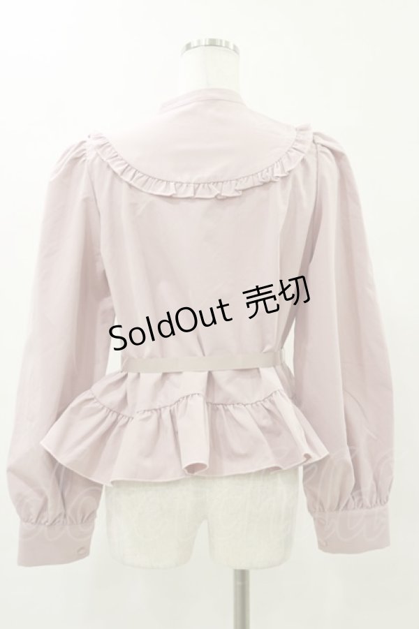 画像2: FLC / MINA*ペプラムブラウス L ピンク H-25-05-23-034-LO-BL-NS-ZH (2)