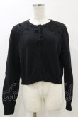 画像1: m petit by misako / バラ刺繍ニットカーディガン L ブラック H-25-05-23-035-LO-TO-NS-ZH (1)