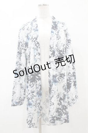 画像: NieR Clothing / 総柄羽織  白 H-25-05-25-1032-PU-TO-KB-ZH