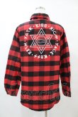 画像2: KRY CLOTHING / チェックプリントスリーブシャツ  赤 H-25-05-25-1037-EL-BL-KB-ZT234 (2)