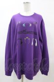 画像1: NieR Clothing / プリントSWEAT  2XL パープル H-25-05-25-1039-PU-TO-KB-ZH (1)