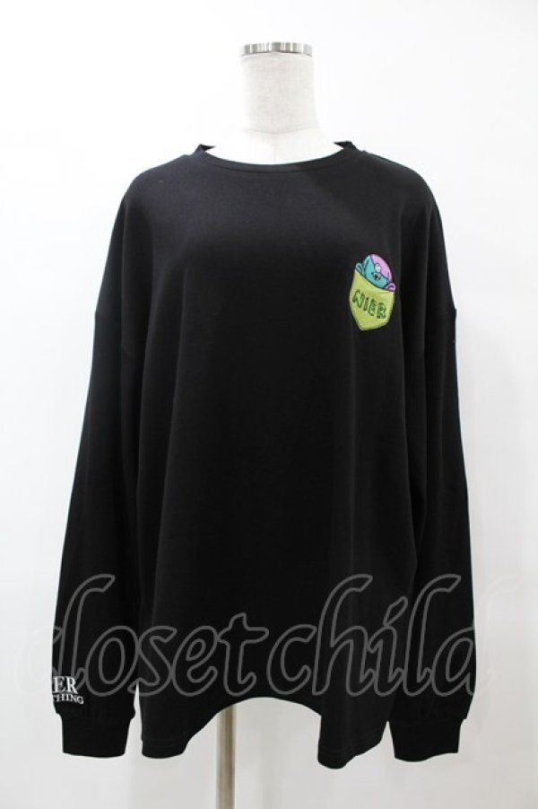 画像1: NieR Clothing / ONEくん刺繍  黒 H-25-05-25-1044-PU-TO-KB-ZH (1)