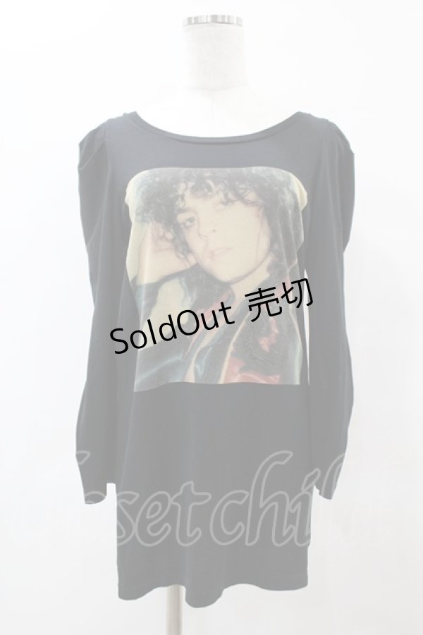 画像1: HYSTERIC GLAMOUR / T-REX/MARK BOLANプリントTシャツ  黒 H-25-05-25-1045-PU-TO-KB-ZH (1)