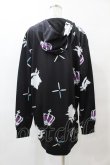 画像2: NieR Clothing / 総柄ZIPパーカー  黒 H-25-05-25-1058-PU-TO-KB-ZH (2)