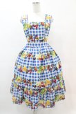 画像1: Melody BasKet / Fruits BasKetサロペットスカート M ブルー H-25-05-25-1014-LO-SK-KB-ZH (1)