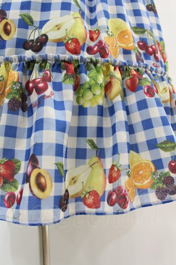 画像5: Melody BasKet / Fruits BasKetサロペットスカート M ブルー H-25-05-25-1014-LO-SK-KB-ZH (5)