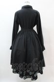 画像2: NieR Clothing / プリント切替シャツワンピース  黒×シエルプリント H-25-05-25-1015-PU-OP-KB-ZH (2)