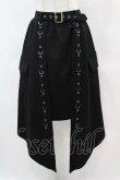 画像1: NieR Clothing / Dカン&ハトメ付きASYMMETRY SKIRT  ブラック H-25-05-25-1018-PU-SK-KB-ZH (1)