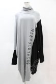 画像1: NieR Clothing / バイカラーリブロングニット  黒×グレー H-25-05-25-1022-PU-TO-KB-ZH (1)