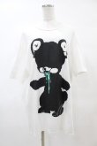 画像1: yaponskii / ブラックよだれベアTシャツ  白 H-25-05-25-1027-PU-TO-KB-ZH (1)
