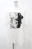 画像1: yaponskii / デビルよだれベアTシャツ  白 H-25-05-25-1028-PU-TO-KB-ZH (1)