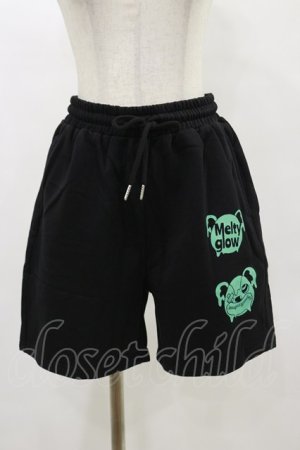 画像: Meltyglow / プリントショートパンツ  黒 H-25-05-26-063-PU-PA-KB-ZH