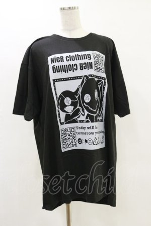 画像: NieR Clothing / プリントCOTTON CUTSEW 3XL 黒 H-25-05-26-052-PU-TO-KB-ZH