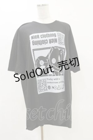 画像: NieR Clothing / プリントCOTTON CUTSEW 3XL 黒 H-25-05-26-052-PU-TO-KB-ZH