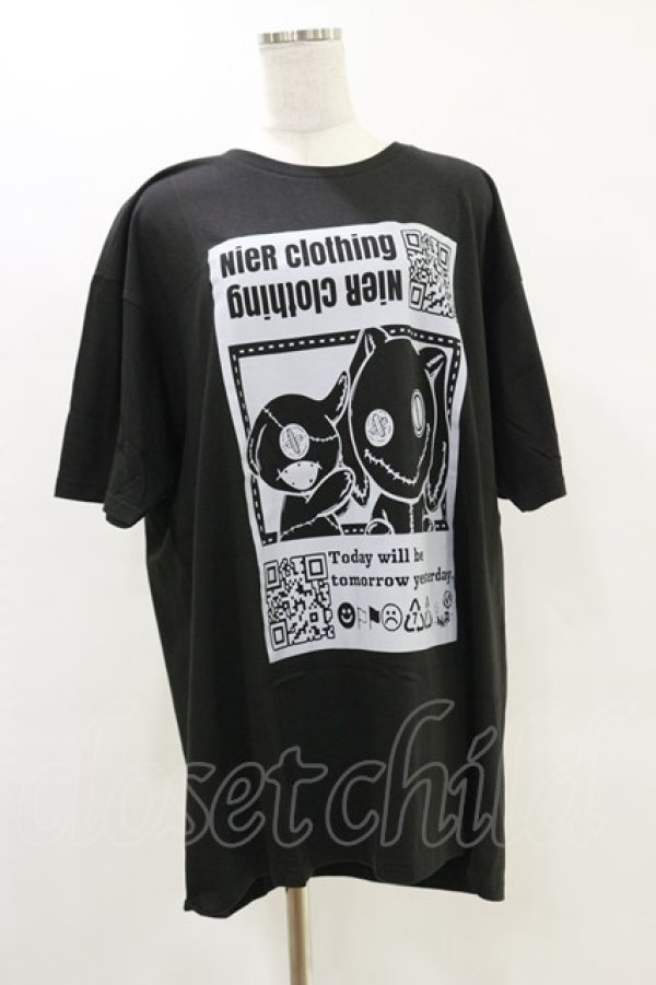 画像1: NieR Clothing / プリントCOTTON CUTSEW 3XL 黒 H-25-05-26-052-PU-TO-KB-ZH (1)