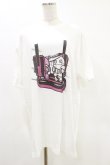 画像1: NieR Clothing / プリントCOTTON CUTSEW XL 白 H-25-05-26-055-PU-TO-KB-ZH (1)