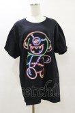 画像1: NieR Clothing / プリントCOTTON CUTSEW XL 黒 H-25-05-26-058-PU-TO-KB-ZH (1)