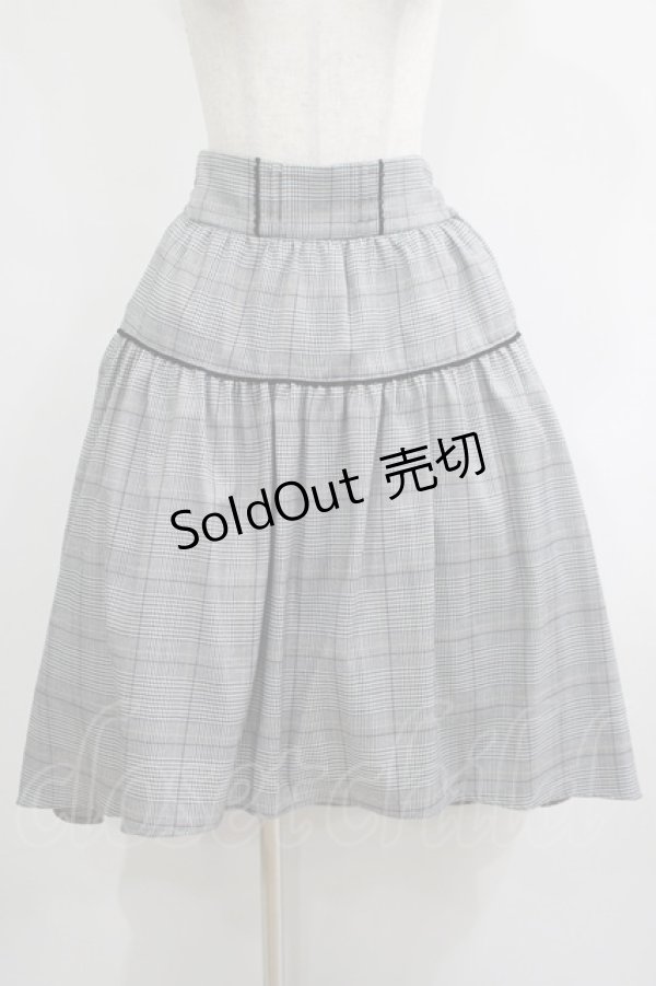 画像1: axes femme POETIQUE / グレンチェックフィッシュテールスカート M ブラック H-25-05-27-022-AX-SK-NS-ZH (1)