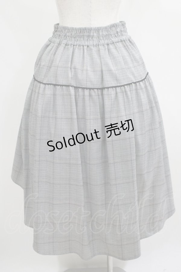 画像3: axes femme POETIQUE / グレンチェックフィッシュテールスカート M ブラック H-25-05-27-022-AX-SK-NS-ZH (3)