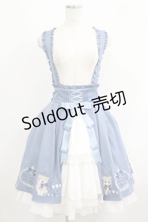 画像: Amavel / Bonbon Ribbon Chaton スカート Free ブルー H-25-05-27-024-CA-SK-NS-ZH