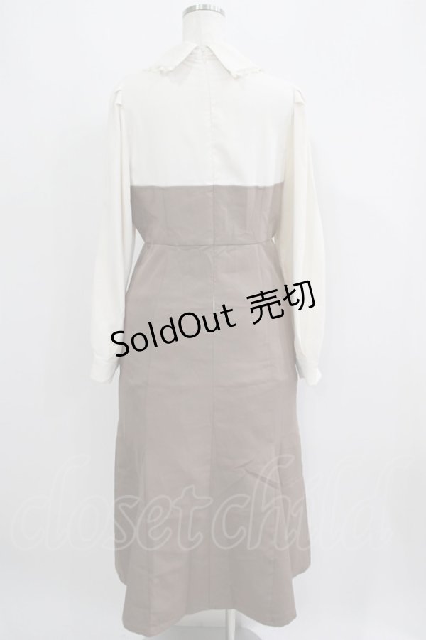 画像3: DearMyLoveRose / マーメイドクラシカルワンピース 3L モカ H-25-05-27-028-EL-OP-NS-ZH (3)