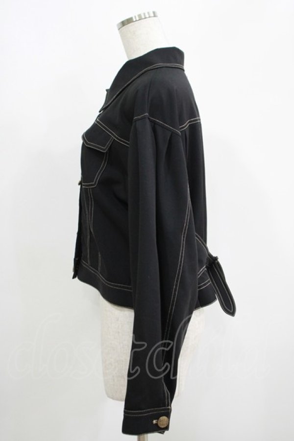 画像2: axes femme POETIQUE / バックプリーツブルゾン M ブラック H-25-05-27-038-AX-JA-NS-ZH (2)