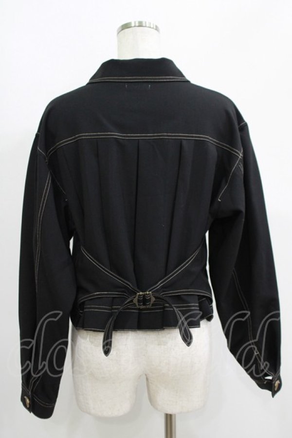 画像3: axes femme POETIQUE / バックプリーツブルゾン M ブラック H-25-05-27-038-AX-JA-NS-ZH (3)