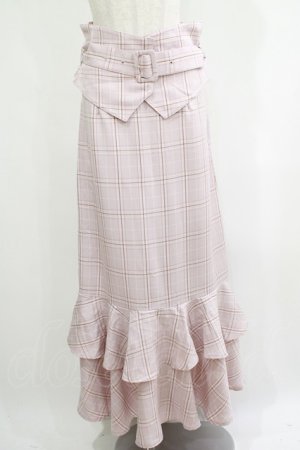 画像: DearMyLoveRose / コルセットベルト付マーメイドスカート LL ピンク H-25-05-27-042-EL-SK-NS-ZH