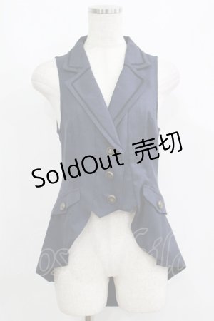 画像: axes femme POETIQUE / フィッシュテールベスト M ネイビー H-25-05-27-046-AX-TO-NS-ZH
