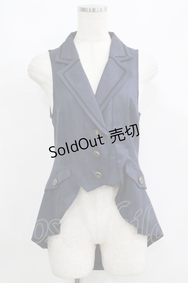 画像1: axes femme POETIQUE / フィッシュテールベスト M ネイビー H-25-05-27-046-AX-TO-NS-ZH (1)