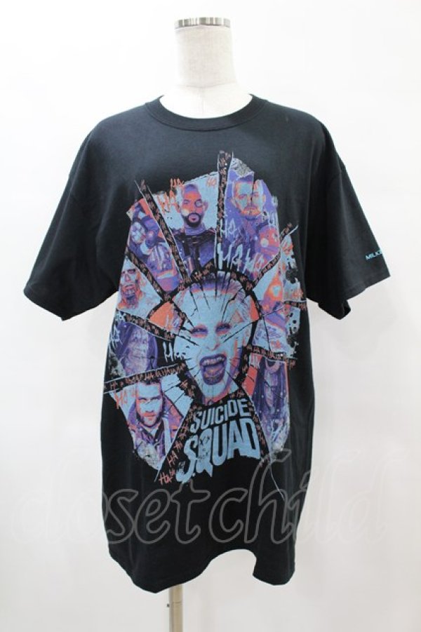 画像1: MILKBOY / SUICIDE SQUAD LOGO TEE L ブラック H-25-05-27-1042-MB-TO-KB-ZH (1)