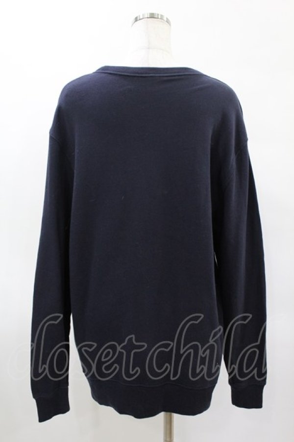 画像2: NieR Clothing / プリントLONG CUTSEW  ネイビー H-25-05-27-1049-PU-TO-KB-ZH (2)