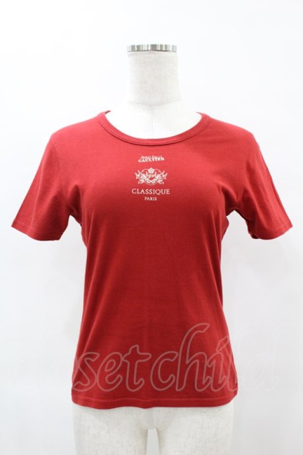 画像1: Jean Paul GAULTIER / ロゴプリントカットソー 40 赤 H-25-05-27-1055-GO-TO-KB-ZH (1)
