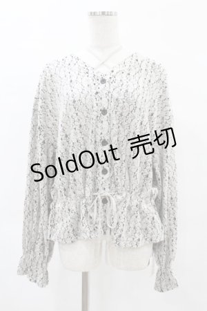 画像: MARBLE / カーディガン M~L ブラック/オフ H-25-05-27-1060-GO-TO-NS-ZH