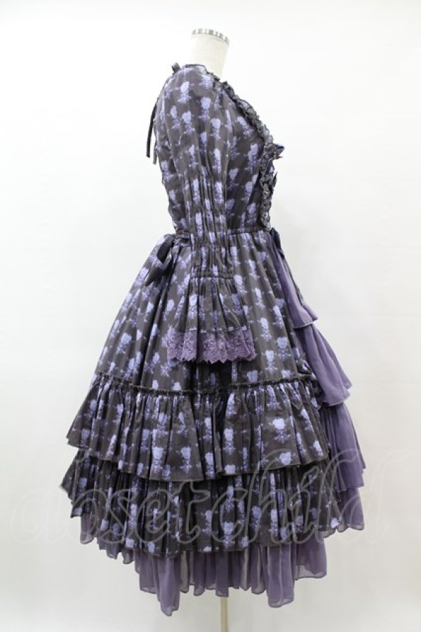 画像3: ATELIER PIERROT / Rosy Bouquet Dress size1 パープル H-25-05-27-1009-EL-OP-NS-ZH (3)