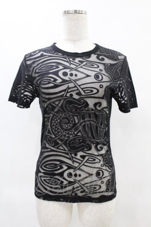 画像: Jean Paul GAULTIER / オパール加工シアートップス 40 ブラック H-25-05-27-1002-GO-TO-KB-ZH
