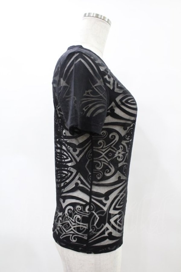 画像3: Jean Paul GAULTIER / オパール加工シアートップス 40 ブラック H-25-05-27-1002-GO-TO-KB-ZH (3)